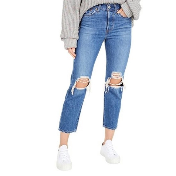 Levi’s Premium Wedgie Fit High Rise Straight Jeans in Market Moments
